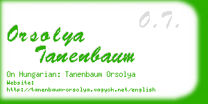orsolya tanenbaum business card